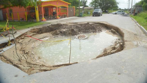 Causa Fuga De Agua Hundimiento De Tierra