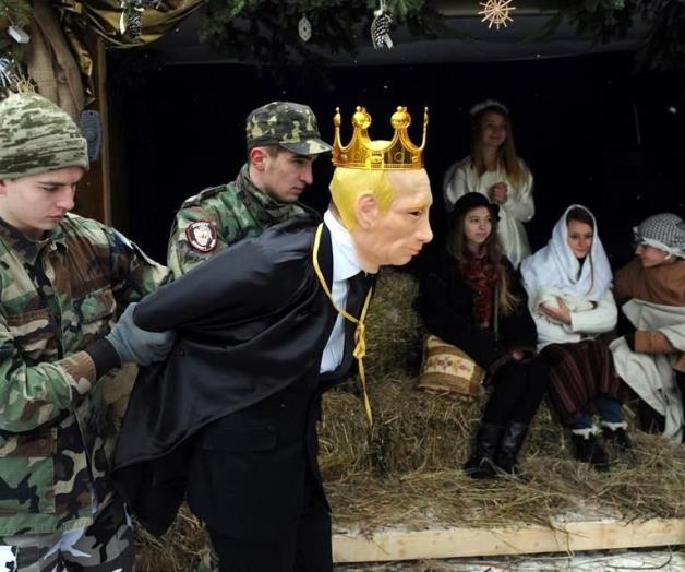 Convierten ucranianos a Putin en Herodes Convierten ucranianos a Putin en Herodes