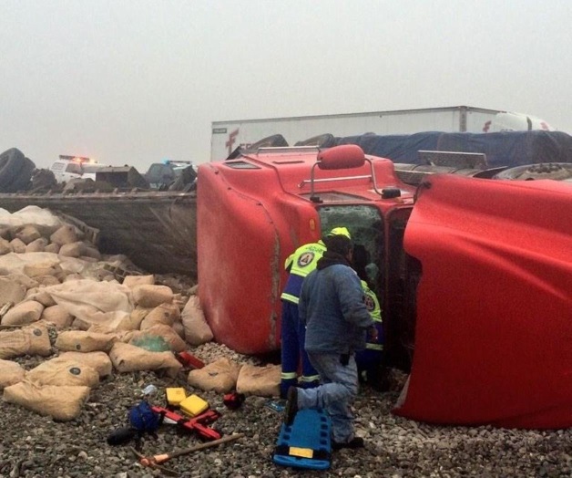 Choques múltiples por neblina y lloviznaen la Carretera a Saltillo dejan 1 muerto Choques múltiples por neblina y lloviznaen la Carretera a Saltillo dejan 1 muerto