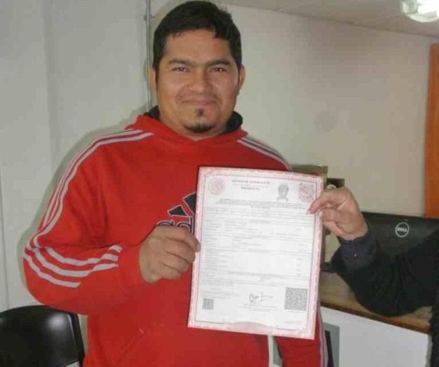 Expiden la primer acta de otro estado Expiden la primer acta de otro estado