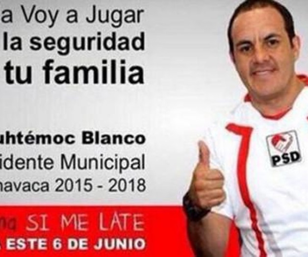 Cuauhtémoc Blanco, para alcalde de Cuernavaca