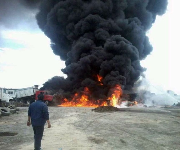 Explosión e incendio en planta de Kia Motors, en Pesquería, NL