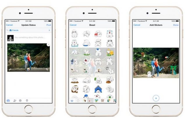 Los stickers llegan a las fotos de Facebook Los stickers llegan a las fotos de Facebook