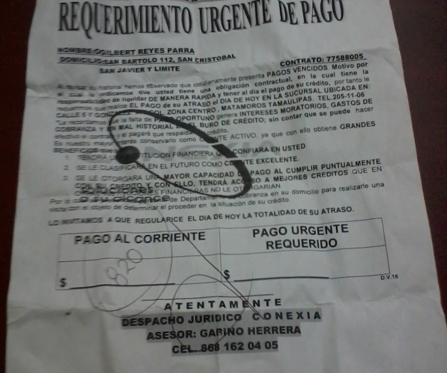 Denuncia cobro de deuda con amenazas e insultos Denuncia cobro de deuda con amenazas e insultos