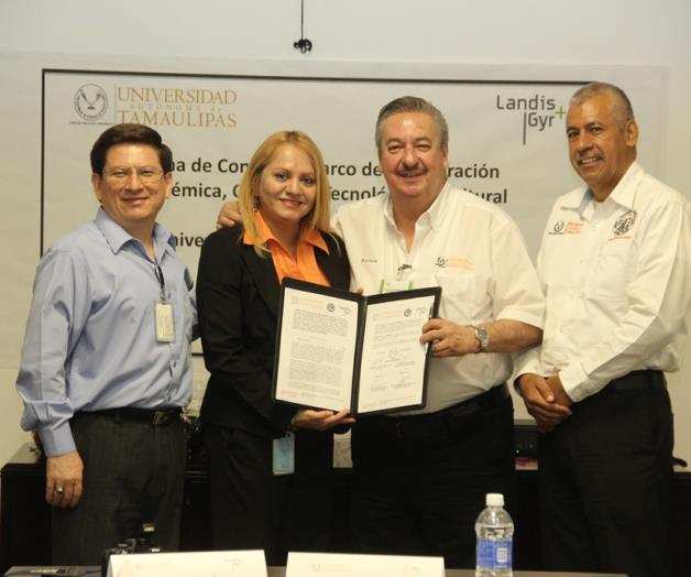 Firma UAT convenio conLandis & Gyr de Reynosa