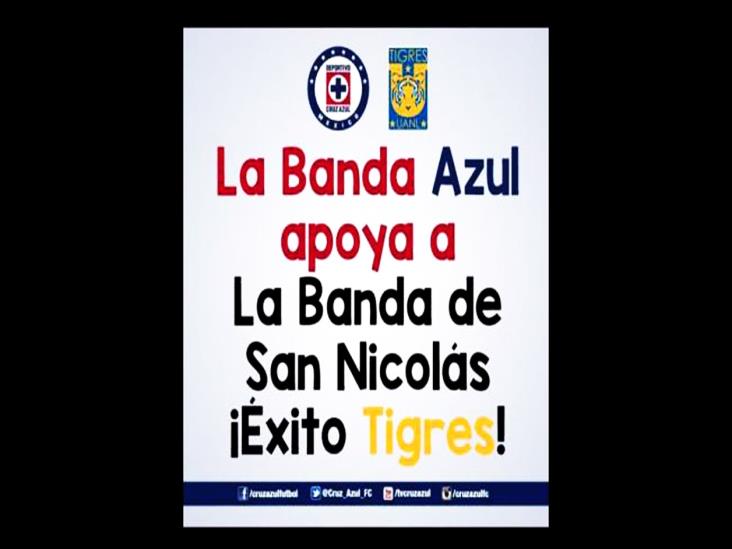 Cruz Azul envía buena vibra a los Tigres Cruz Azul envía buena vibra a los Tigres