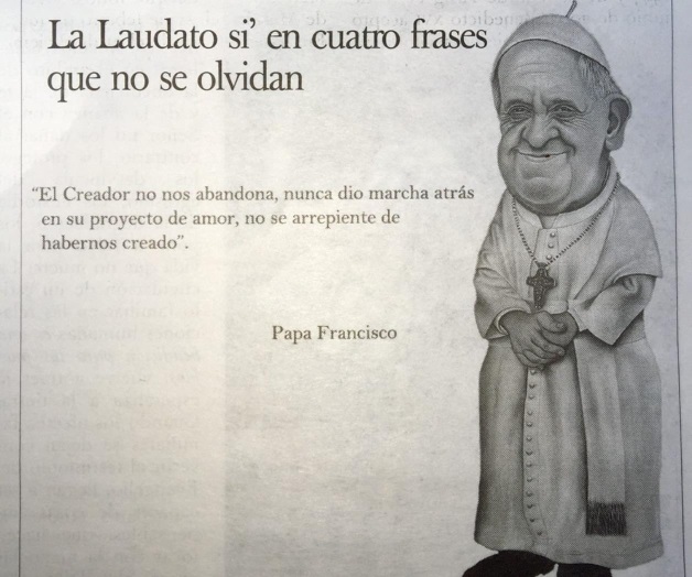 Publica Vaticano caricatura del Papa