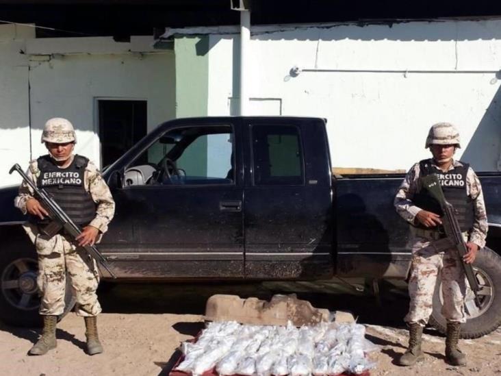 Aseguran 18 kilos de cristal en Sonora Aseguran 18 kilos de cristal en Sonora