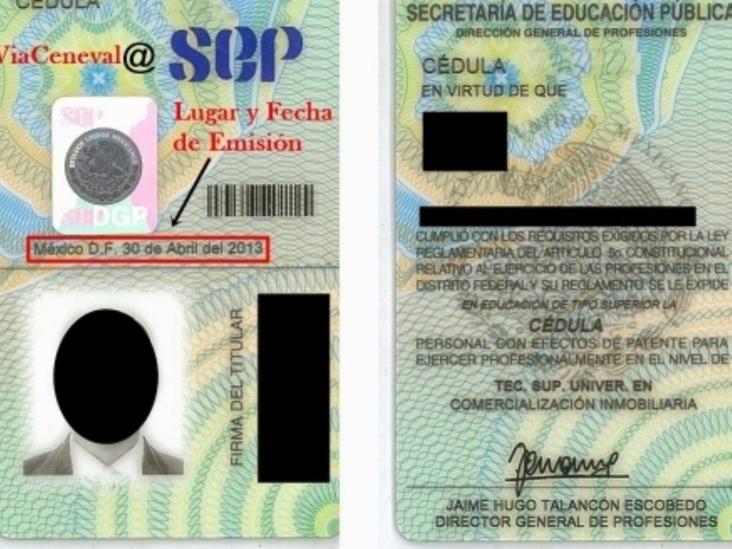 SEP: no es necesario renovar la anterior Cédula profesional
