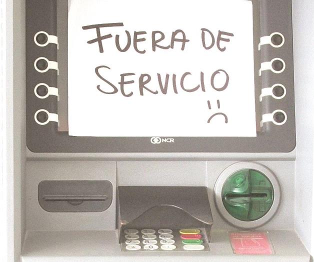 Cajeros fuera de servicio o sin efectivo