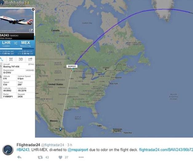 Aterriza de emergencia avión que cubría ruta Londres-AICM