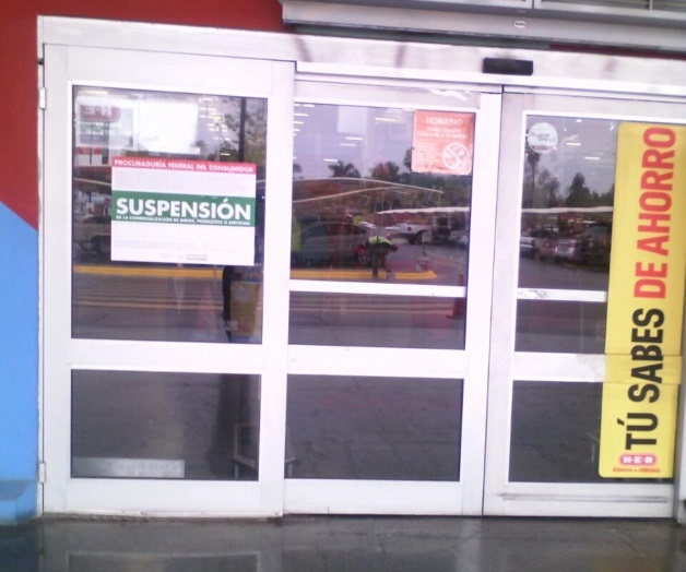 Coloca Profeco sellosde suspensión en HEB Coloca Profeco sellosde suspensión en HEB