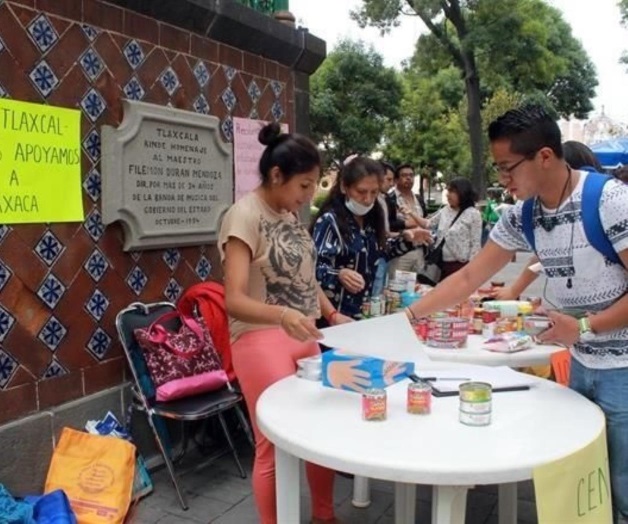 Acopian en Tlaxcala víveres para Oaxaca