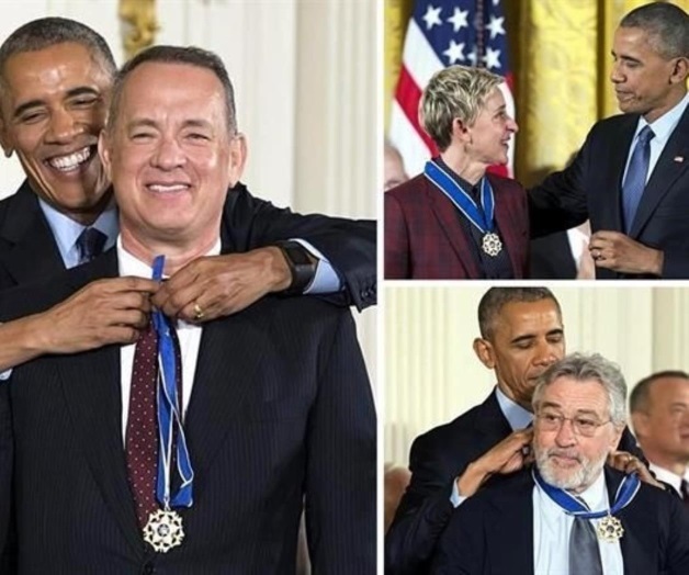 Famosos son condecorados por Obama