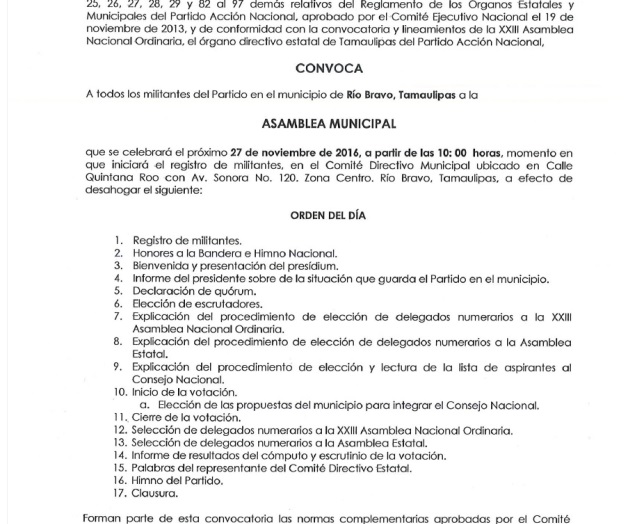 Convocan a elección de delegados del PAN Convocan a elección de delegados del PAN