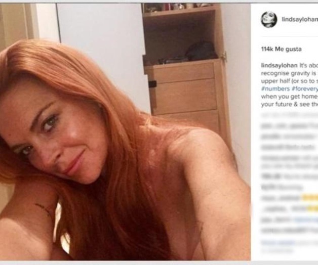 Lindsay Lohan publica foto desnuda; reconoce sus arrugas