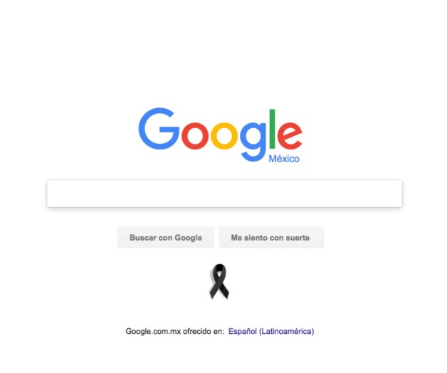 Google, de luto por la tragedia en Nuevo León Google, de luto por la tragedia en Nuevo León