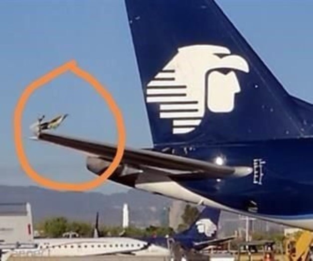 Reportan roce de dos aviones en el AICM