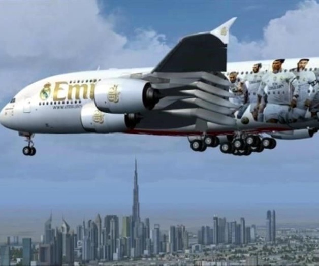 Emirates personalizan avión al Real Madrid