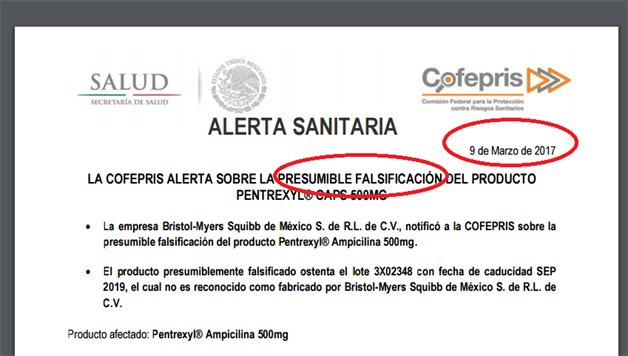 Omiten hablar sobre la falsificación de Pentrexyl Omiten hablar sobre la falsificación de Pentrexyl