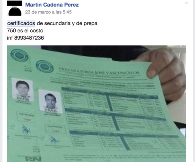 Ofrecen en redes falsos certificados