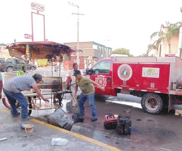 Arde puesto en llamas