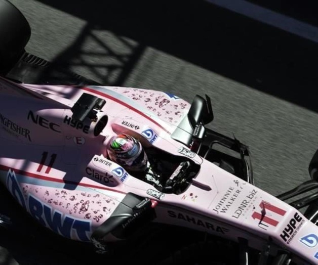 Checo Pérez batalla en Barcelona Checo Pérez batalla en Barcelona