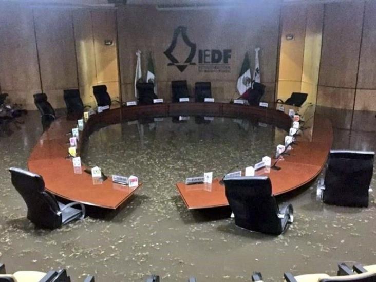 Se inundan las instalaciones del INE en CDMX Se inundan las instalaciones del INE en CDMX