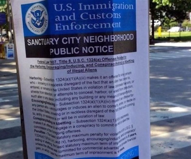 Aparecen carteles contra migrantes en EUA Aparecen carteles contra migrantes en EUA