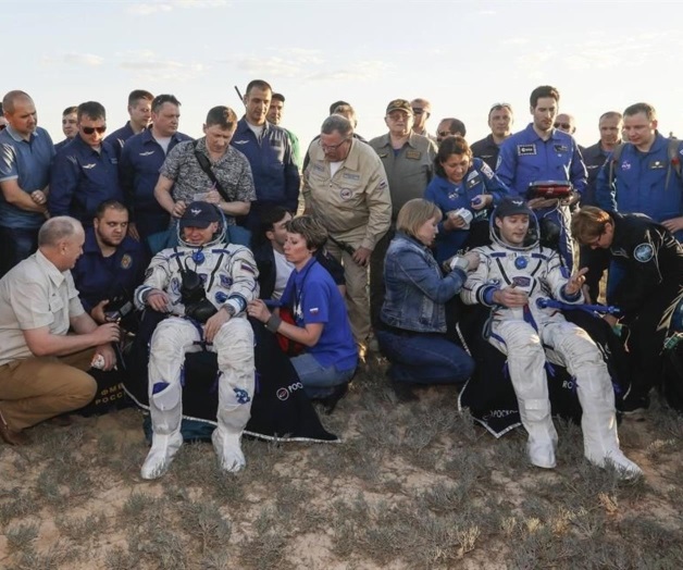 Vuelven astronautas a la Tierra tras 200 días en el espacio Vuelven astronautas a la Tierra tras 200 días en el espacio
