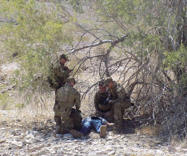 Simulacro sobre rescate de migrantes en frontera Simulacro sobre rescate de migrantes en frontera