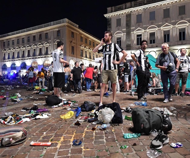 Aumenta a 600 los heridos por la estampida en Turín Aumenta a 600 los heridos por la estampida en Turín