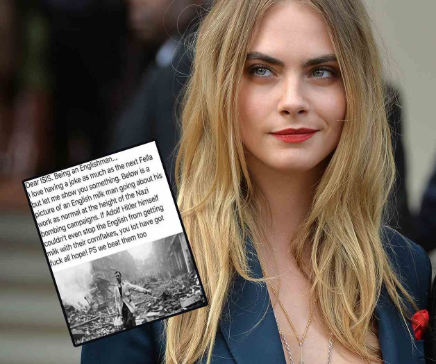 La modelo británica Delevingne envía mensaje al Estado Islámico La modelo británica Delevingne envía mensaje al Estado Islámico