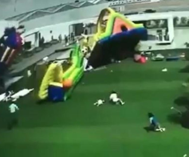 Dan de alta a niña herida en inflable en San Luis Potosí Dan de alta a niña herida en inflable en San Luis Potosí