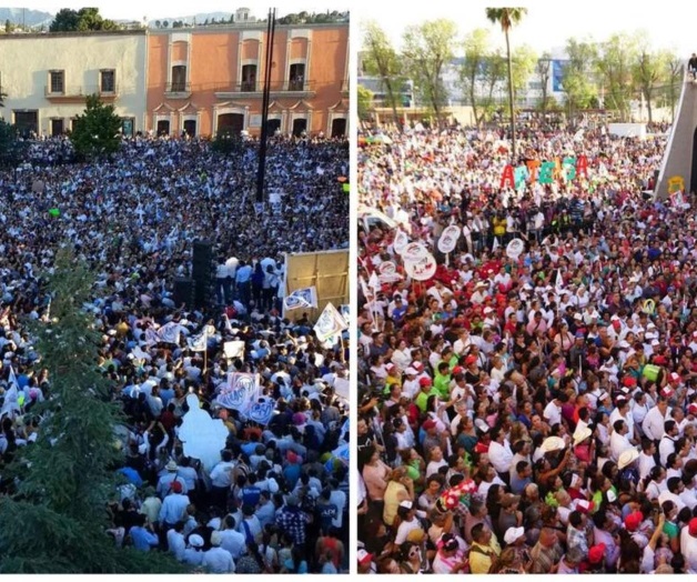 Coahuila: Realizan PRI y PAN eventos masivos en calles a la misma hora Coahuila: Realizan PRI y PAN eventos masivos en calles a la misma hora