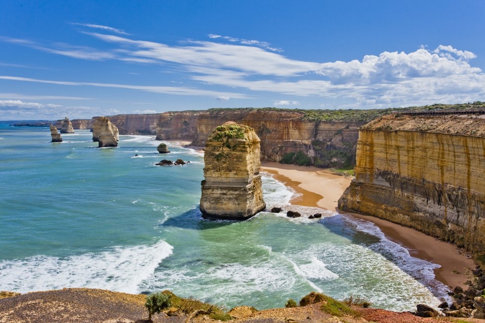 Vista de Los Doce Apóstoles del Parque Nacional Port Campbell en Australia.