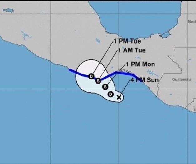 Nace depresión tropical en Pacífico sur Nace depresión tropical en Pacífico sur