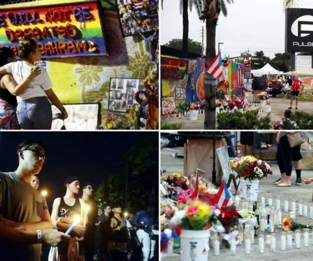 Recuerdan cientos de personas a víctimas de ataque a bar en Orlando Recuerdan cientos de personas a víctimas de ataque a bar en Orlando
