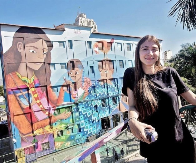 Busca récord Guinness con el grafiti más grande realizado por una mujer