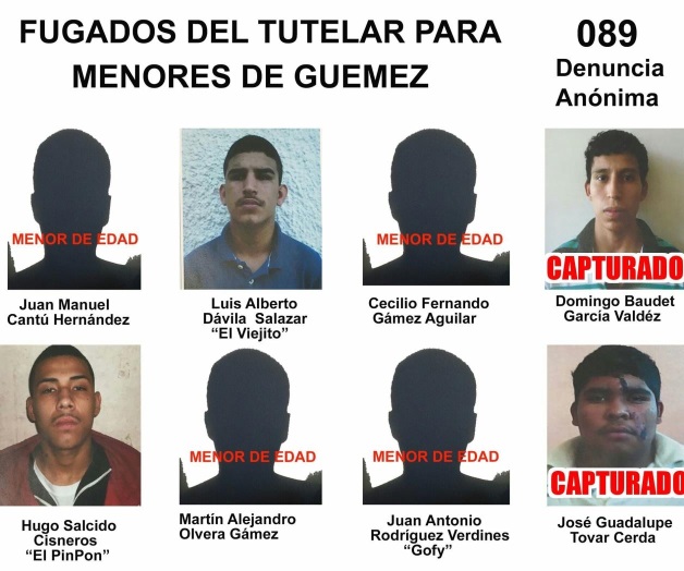 Recapturan a dos fugitivos del Consejo Tutelar