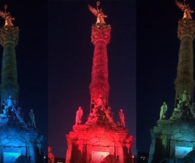 Se ilumina el Ángel de la Independencia con colores LGBTTTI Se ilumina el Ángel de la Independencia con colores LGBTTTI