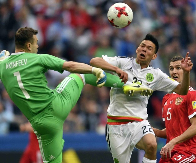 Nombran al Chucky mejor jugador del México vs Rusia Nombran al Chucky mejor jugador del México vs Rusia