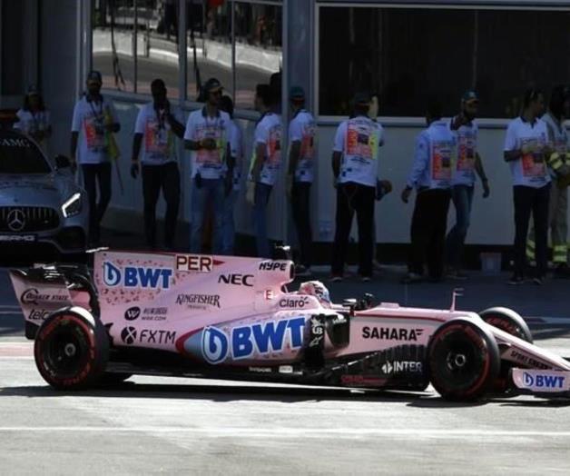 Esteban Ocon echa a perder carrera de Checo Esteban Ocon echa a perder carrera de Checo