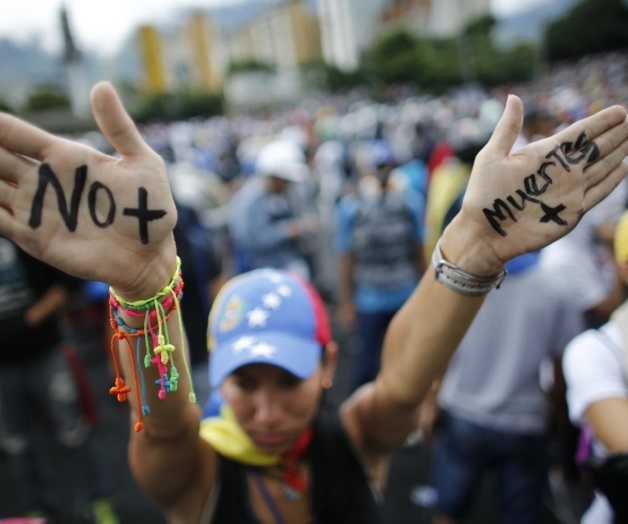 Exige marcha opositora el cese de la violencia en Venezuela Exige marcha opositora el cese de la violencia en Venezuela