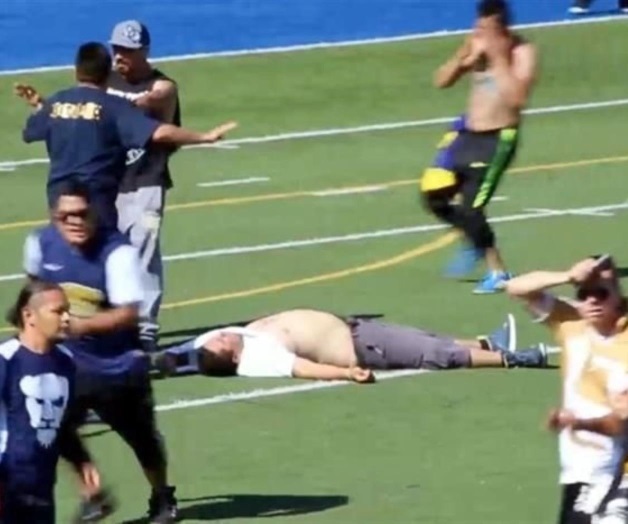 Pelean fans de América y Pumas en Estados Unidos Pelean fans de América y Pumas en Estados Unidos