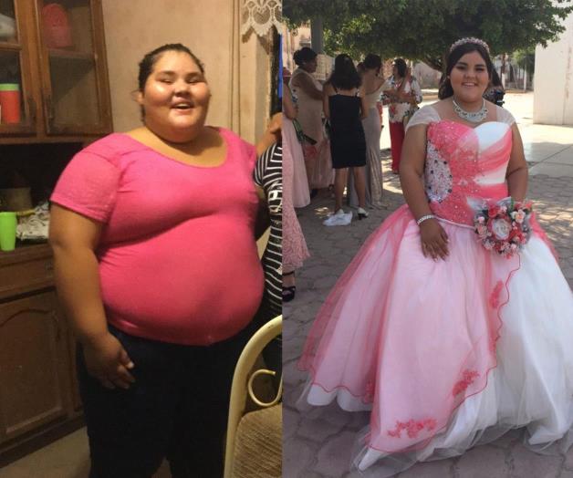 Adolescente de Sinaloa bajó 90 kilos para festejar sus XV años