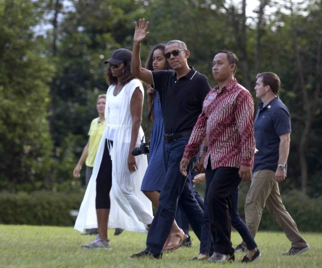Los Obama disfrutan vacaciones en Indonesia Los Obama disfrutan vacaciones en Indonesia