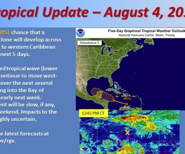 Identifican posible tormenta tropical. Centro Meteorológico de Brownsville