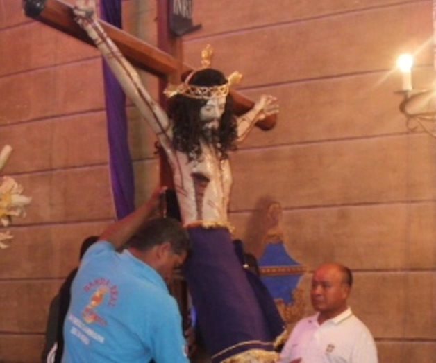 Cristo del siglo XVI sobrevive al sismo. Dicen residentes fue un milagro