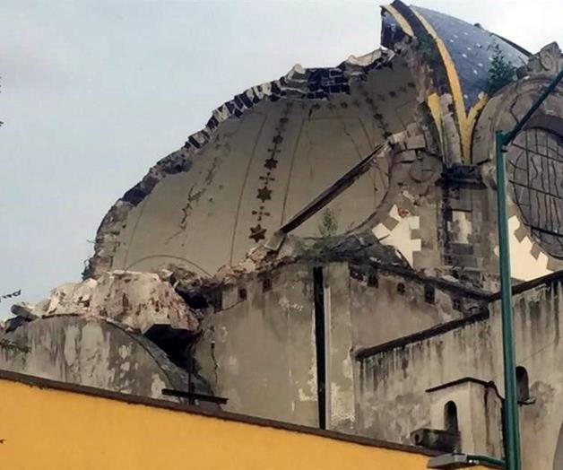 Cae cúpula de iglesia en CDMX